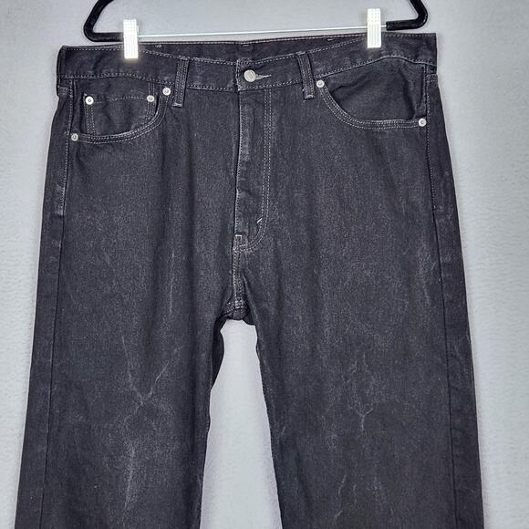 Levi's 505 Jeans Mens 38x30 Black Straight Leg Regular Fit Zip Fly Red Tab - Picture 6 of 16